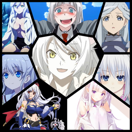 White/Silver hair anime Waifus